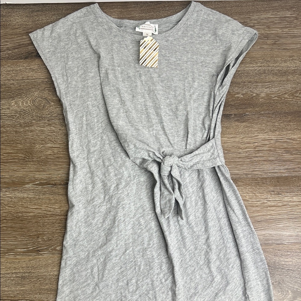 ✨ Love Riche Heather Gray Tie-Waist T-Shirt Dress | NWT | Size Medium ✨